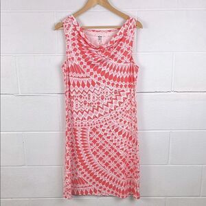 Title Nine women’s coral breezy sleeveless cowl neck summer mini dress